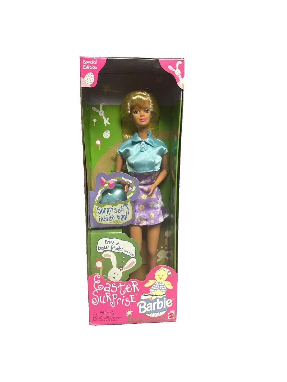 Easter Surprise Barbie Doll New 1998 with Surprise Egg inside Mattel #20542